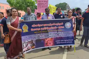 யாழில் போதைப்பொருளுக்கு எதிராகக் கவனவீர்ப்புப் பேரணி