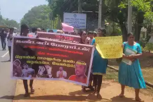 சந்தேகநபரைக் கைது செய்யுமாறு கோரி வவுனியாவில் போராட்டம் 