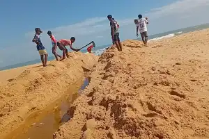 கட்டைக்காட்டில் தொடுவாய் வெட்டும் பணி முன்னெடுப்பு