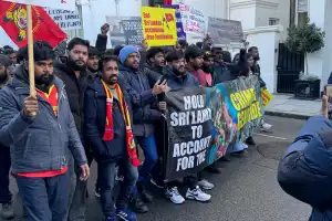 பிரித்தானியாவில் கரிநாள் போராட்டம்
