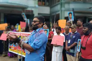 ஊடகவியலாளர் இராமச்சந்திரனுக்கு நீதி கோரி கவனயீர்ப்பு போராட்டம் 