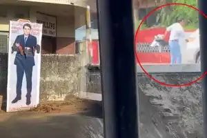 எம்.பி அர்ச்சுனா படத்திற்கு செருப்பு மாலை - பதாகையை காரில் ஏற்றிச் சென்ற எம்.பி
